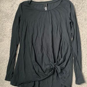Bobi size xs black long sleeve knot tshirt